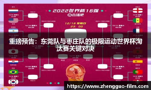 重磅预告：东莞队与枣庄队的极限运动世界杯淘汰赛关键对决